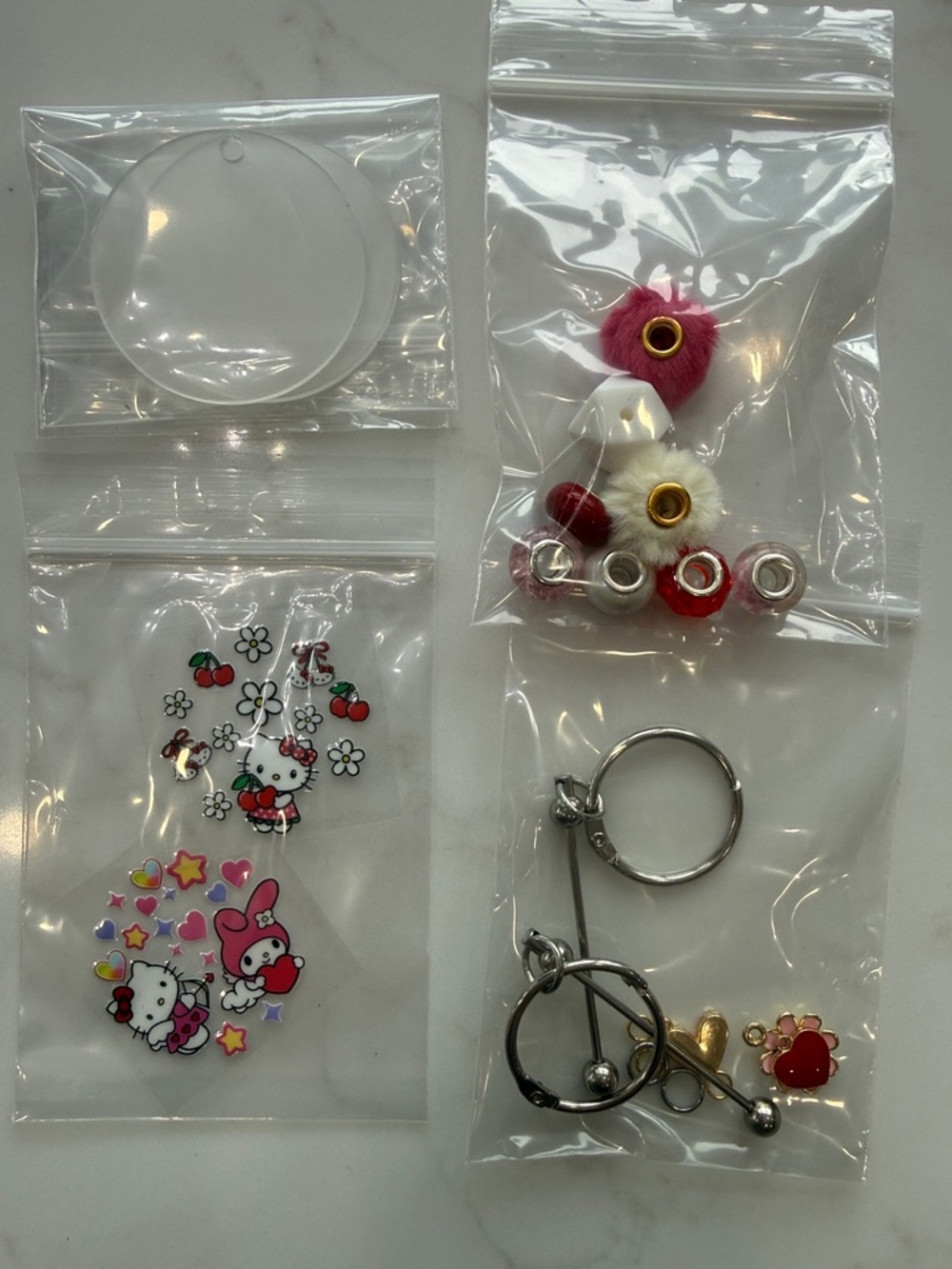 Personalized Hello Kitty Key chain kit! Everything you need 💗